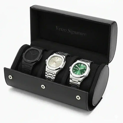 Colección VETRO V2 – 3 relojes + estuche de regalo